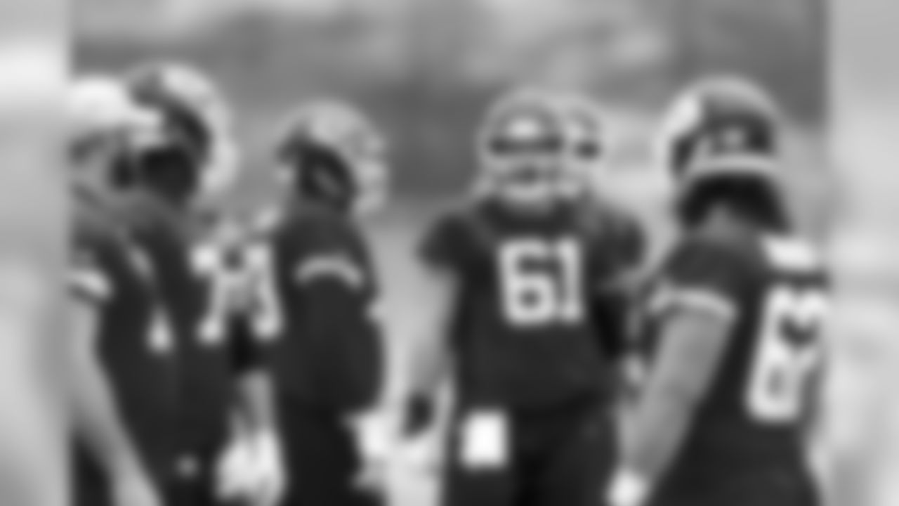 Kansas City Chiefs offensive lineman Mitch Morse (61) during practice on 12/19/18
