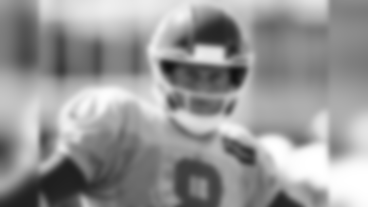 Kansas City Chiefs quarterback Chase Litton (8) during practice on September 12, 2018.