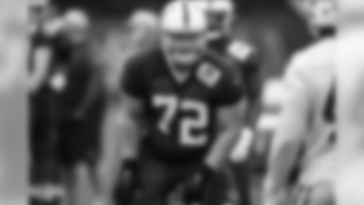Colts offensive and defensive lineman battle in the trenches during OTAs.