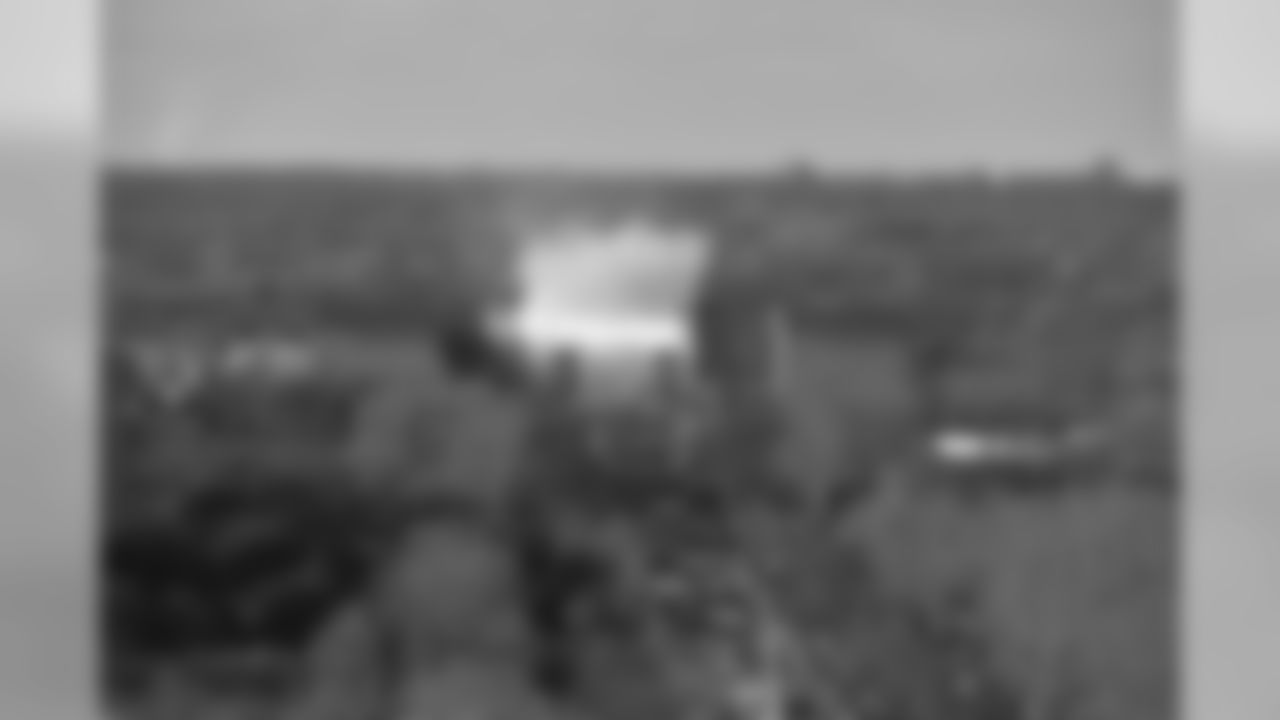 Fireworks shoot off from the Philadelphia Museum of Art.