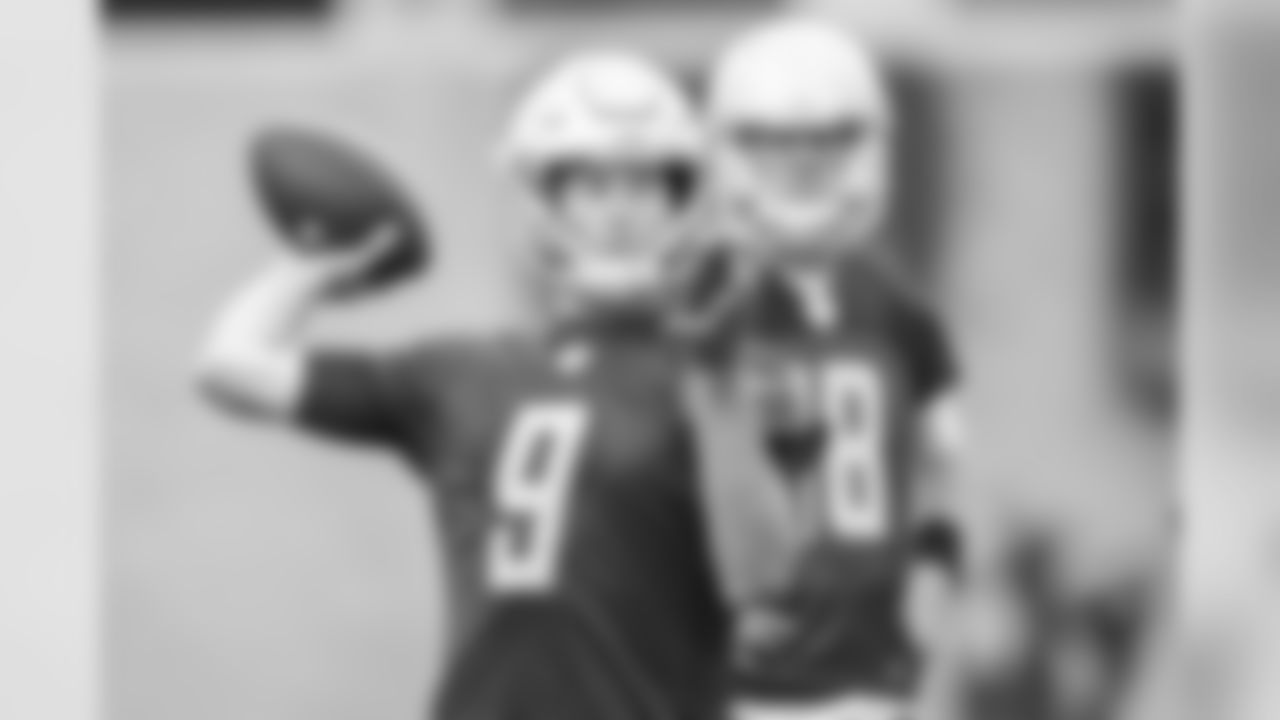 Detroit Lions quarterback Matthew Stafford (9) during Day 1 of OTAs on Monday, May 20, 2019 in Allen Park, Mich. (Detroit Lions via AP)