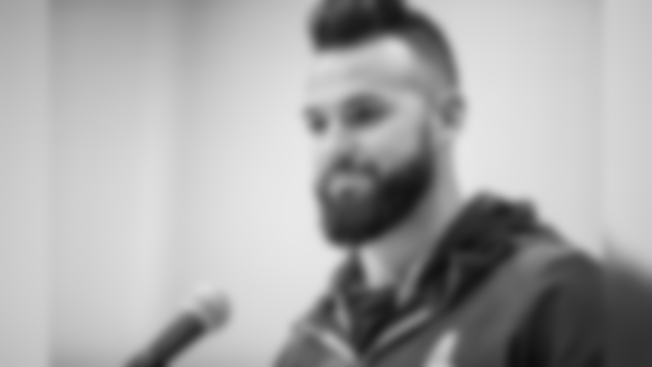 West Virginia quarterback Will Grier talks to the media at the NFL Scouting Combine on Friday, March 1, 2019 in Indianapolis. (Detroit Lions via AP)