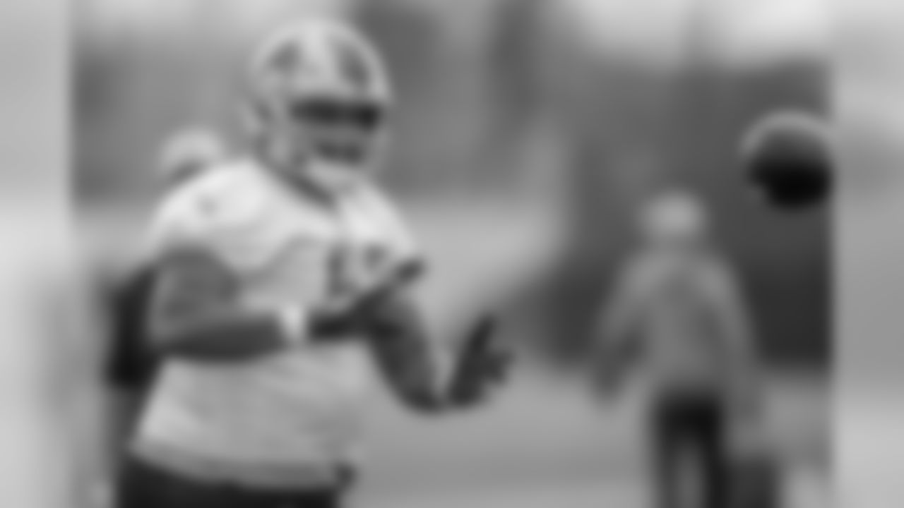 Detroit Lions offensive lineman Tyrell Crosby (65) during practice at the Detroit Lions training facility on Thursday, Dec. 14, 2018 in Allen Park, Mich. (Detroit Lions via AP)