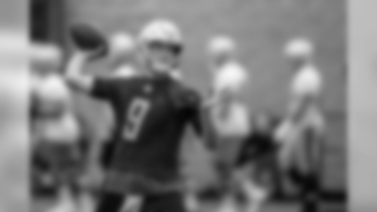 Detroit Lions quarterback Matthew Stafford (9) during Day 2 of minicamp on Wednesday, June 5, 2019 in Allen Park, Mich. (Detroit Lions via AP)