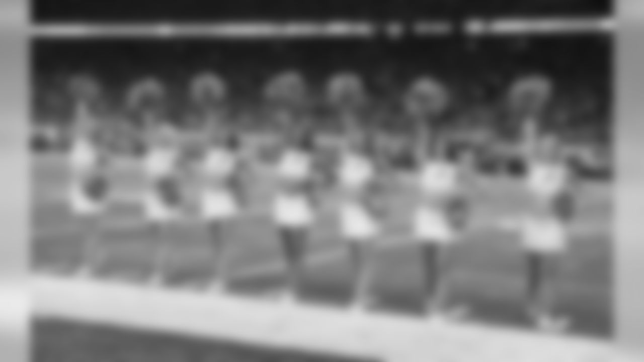 Detroit Lions cheerleaders during a NFL football game against the Green Bay Packers on Sunday, Oct. 7, 2018 in Detroit.