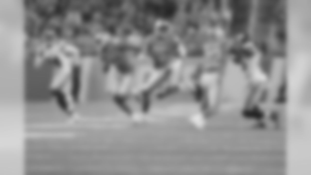 Detroit Lions running back Theo Riddick (25) takes a catch for a 42-yard gain during a NFL football game against the New York Giants on Friday, Aug. 17, 2018 in Detroit. (Detroit Lions via AP).