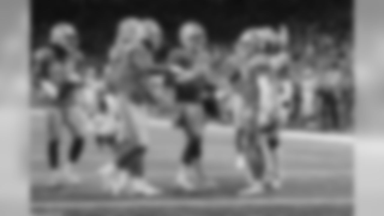 Detroit Lions special teams celebrate a muffed punt recovery during a NFL football game against the Green Bay Packers on Sunday, Oct. 7, 2018 in Detroit. (Detroit Lions via AP).