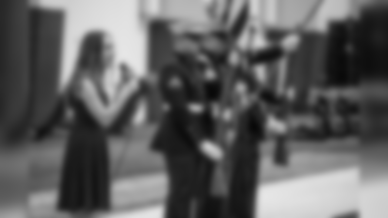 The National Anthem is performed before the 2019 Detroit DEA Maltz Challenge at the Detroit Lions training facility on Friday, March 22, 2019 in Allen Park, Mich.