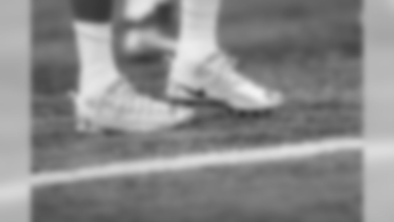 Detroit Lions quarterback Matt Cassel (8) wears his My Cause My Cleats before a NFL football game against the Los Angeles Rams on Sunday, Dec. 2, 2018 in Detroit. (Detroit Lions via AP).
