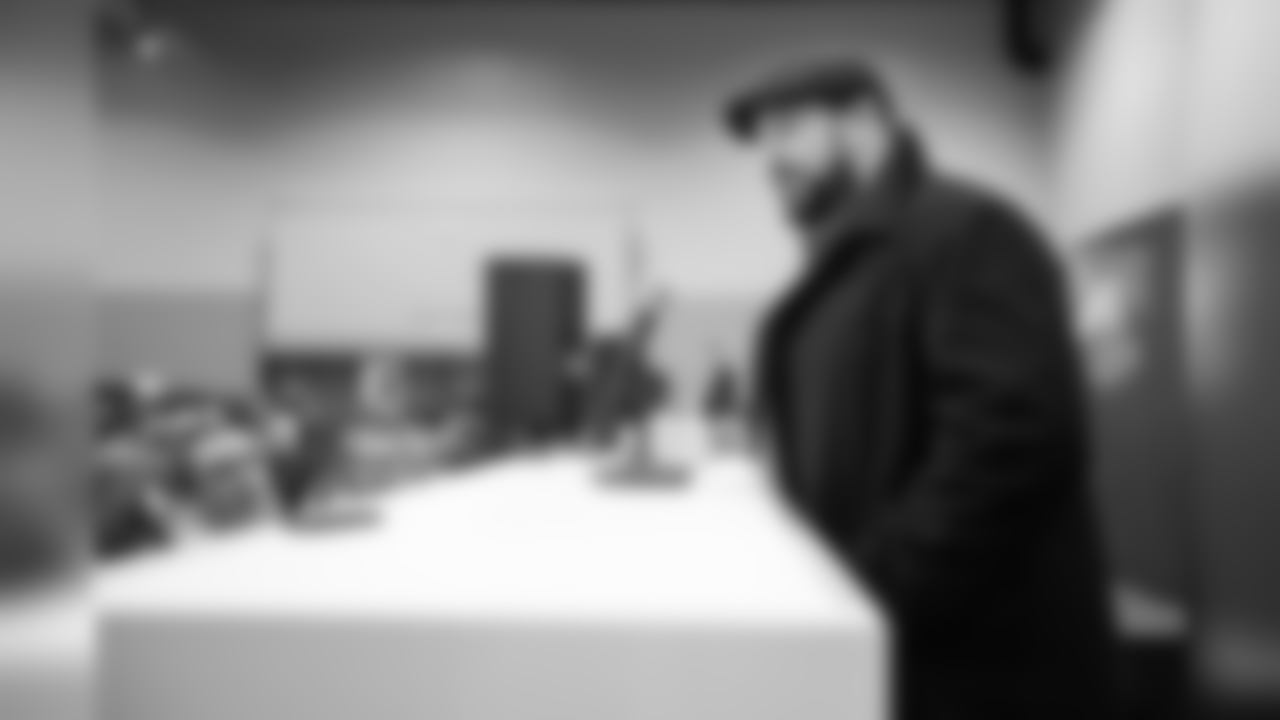 Detroit Lions head coach Matt Patricia talks to the media at the NFL Scouting Combine on Wednesday, Feb. 27, 2019 in Indianapolis. (Detroit Lions via AP)