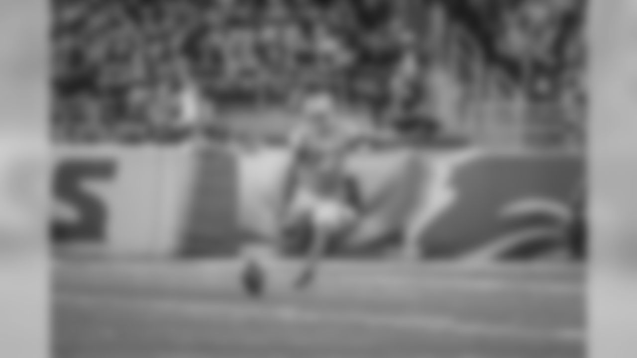 Detroit Lions punter Sam Martin (6) kicks off during a NFL football game against the New England Patriots on Sunday, Sept. 23, 2018 in Detroit. (Detroit Lions via AP).