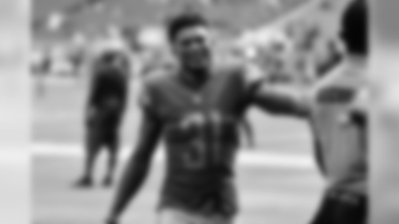 Detroit Lions cornerback Teez Tabor (31) after a NFL football game against the Miami Dolphins on Sunday, Oct. 21, 2018 in Miami Gardens, Fla. (Detroit Lions via AP).