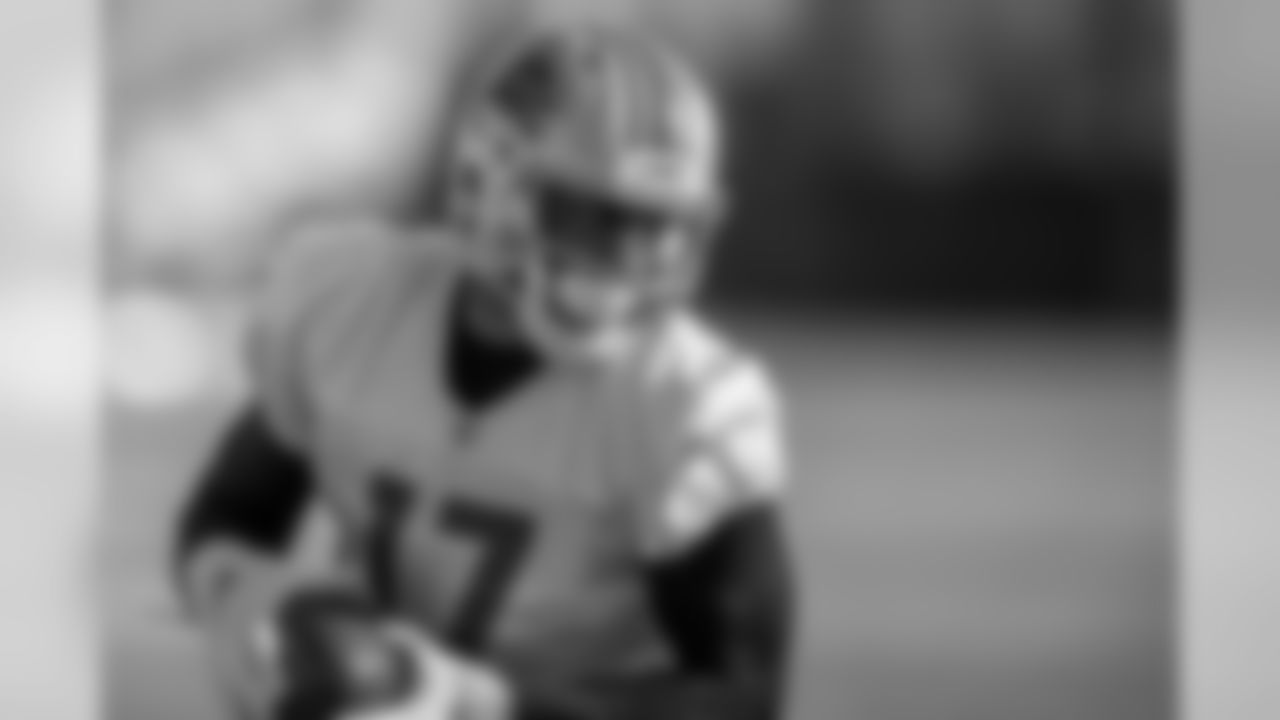 Detroit Lions wide receiver Andy Jones (17) during practice at the Detroit Lions training facility on Wednesday, Dec. 26, 2018 in Allen Park, Mich. (Detroit Lions via AP)