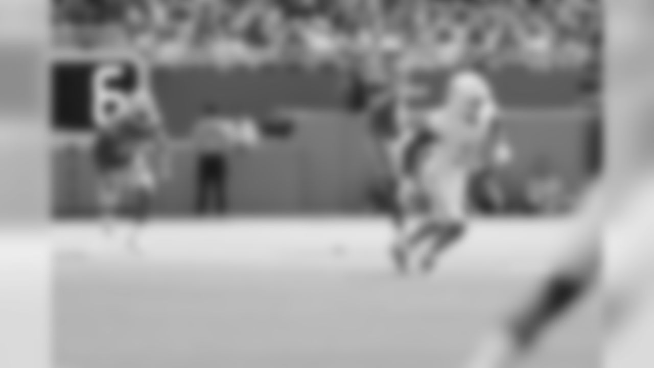 Detroit Lions punter Sam Martin (6) kicks off during a NFL football game against the Miami Dolphins on Sunday, Oct. 21, 2018 in Miami Gardens, Fla. (Detroit Lions via AP).
