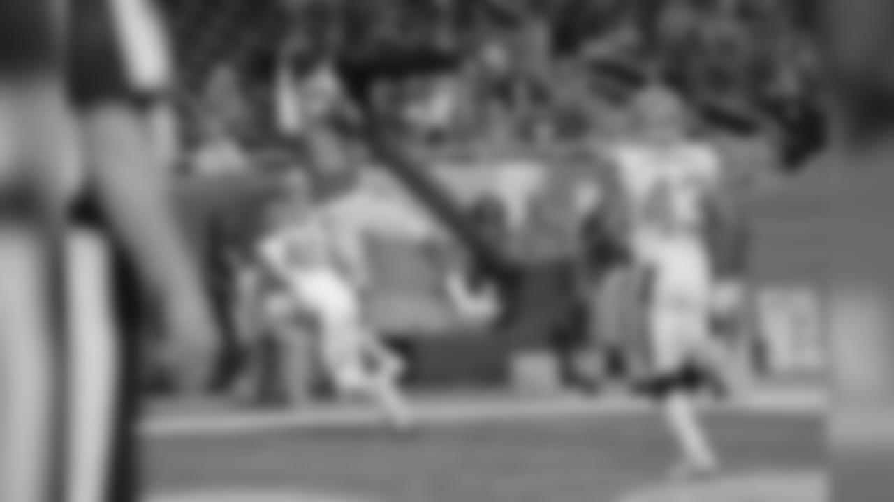 Detroit Lions wide receiver Chris Lacy (18) catches a touchdown pass during a NFL football game against the Cleveland Browns on Thursday, Aug. 30, 2018 in Detroit. (Detroit Lions via AP).
