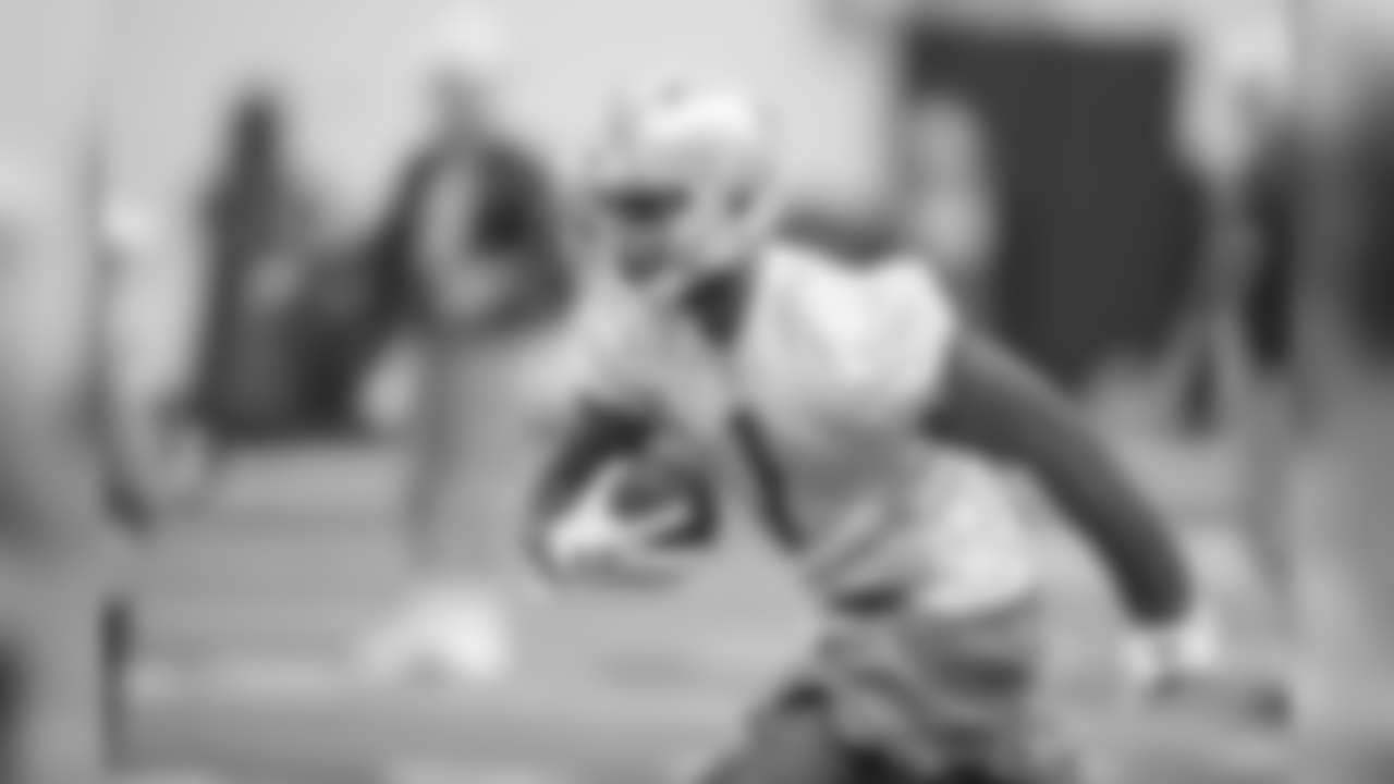 Detroit Lions wide receiver Jonathan Duhart (1) during Day 2 of rookie minicamp on Saturday, May 11, 2019 in Allen Park, Mich. (Detroit Lions via AP)