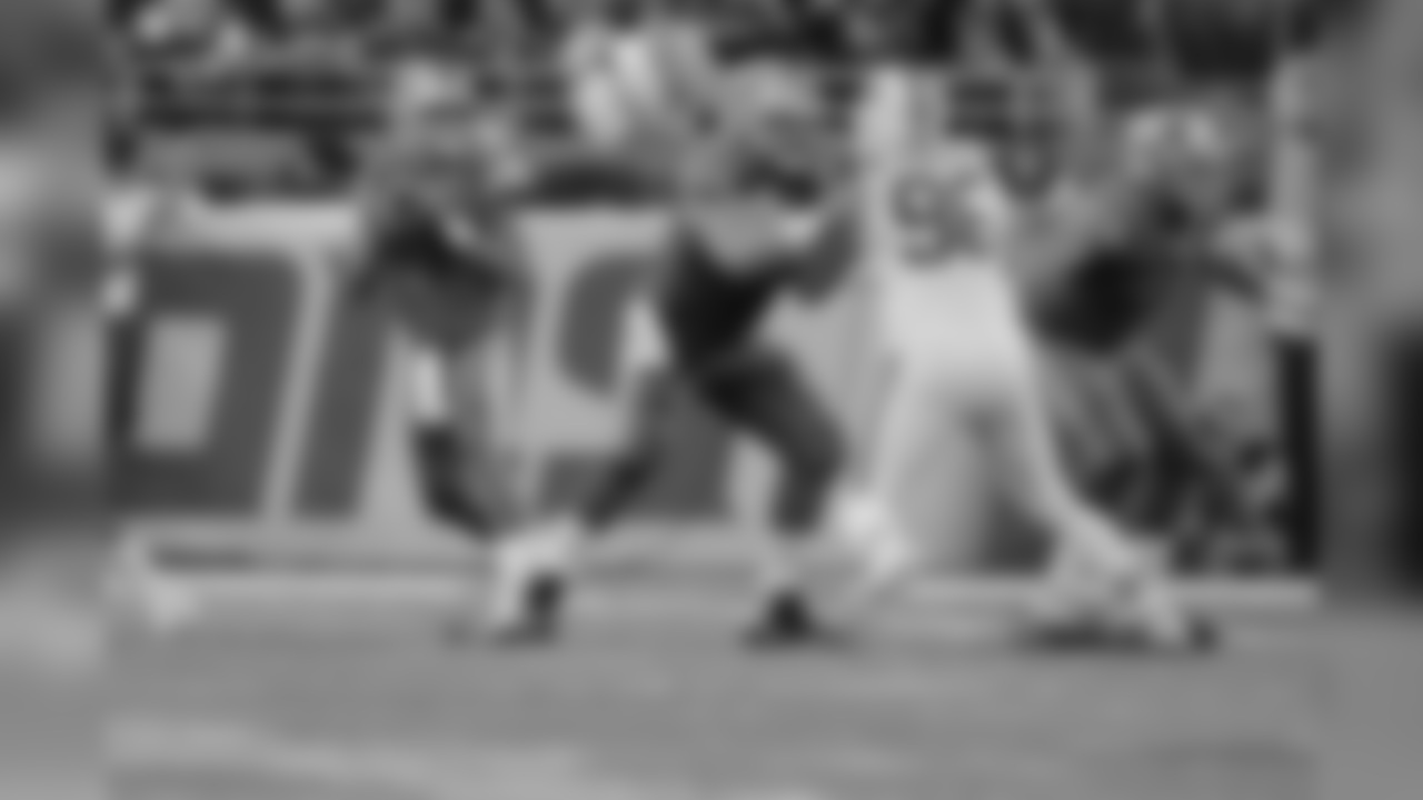 Detroit Lions center/guard Graham Glasgow (60) during a NFL football game against the New York Jets on Monday, Sept. 10, 2018 in Detroit. (Detroit Lions via AP).