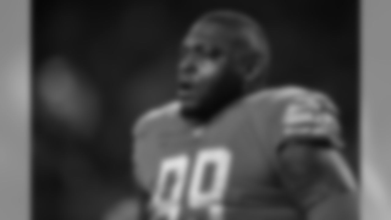 Detroit Lions defensive tackle John Atkins (99) before a NFL football game against the Minnesota Vikings on Sunday, Dec. 23, 2018 in Detroit. (Detroit Lions via AP).