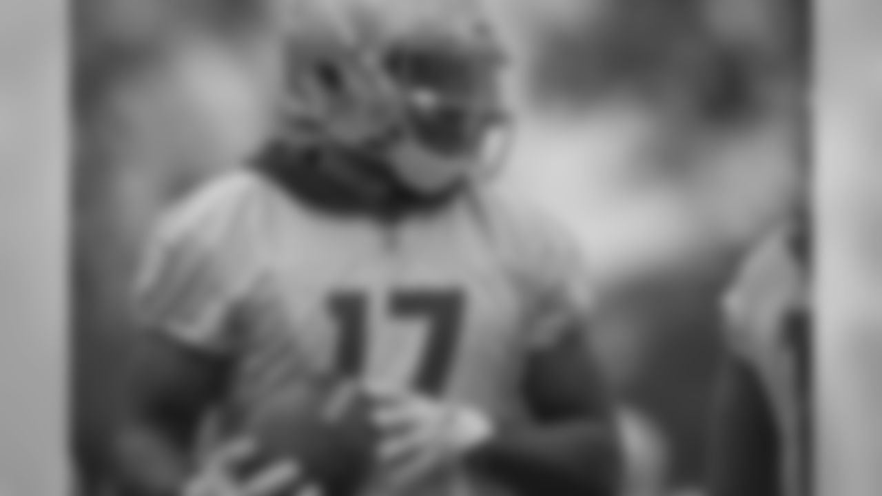 Detroit Lions wide receiver Andy Jones (17) during Day 3 of OTAs on Thursday, May 23, 2019 in Allen Park, Mich. (Detroit Lions via AP)