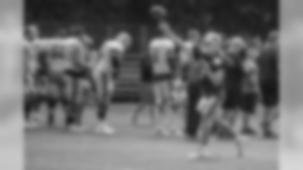 Detroit Lions quarterback Matthew Stafford (9) during training camp practice on Wednesday, Aug. 8, 2018 in Napa, Calif. (Detroit Lions via AP)
