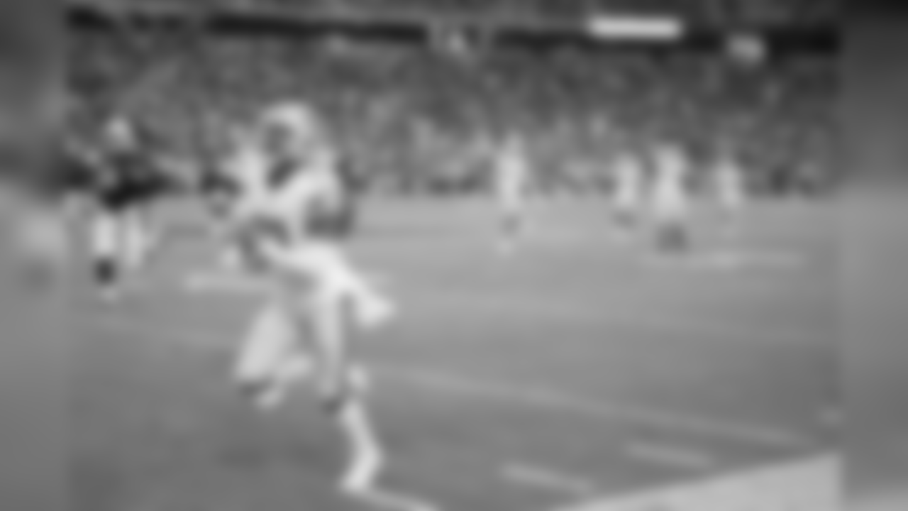 Detroit Lions head coach Matt Patricia watches as Detroit Lions cornerback Darius Slay (23) intercepts a pass and returns it for a touchdown during a NFL football game against the Arizona Cardinals on Sunday, Dec. 9, 2018 in Glendale, Ariz. (Detroit Lions via AP).