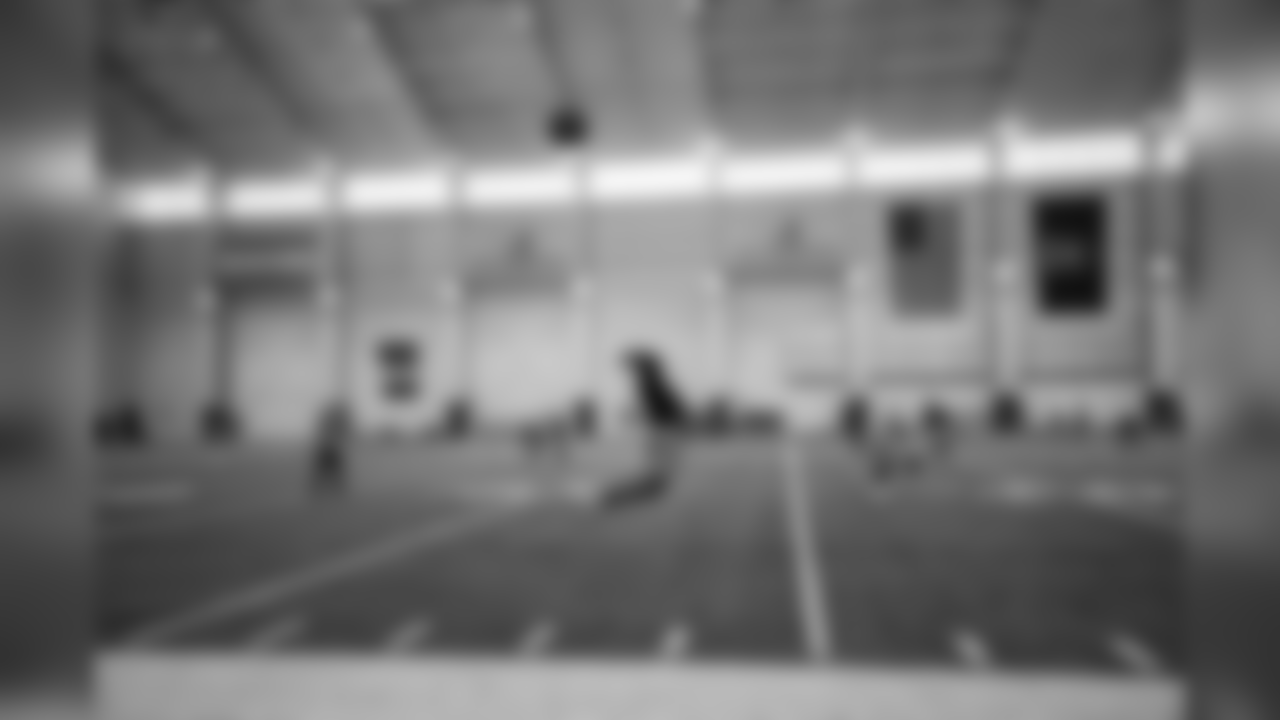 Detroit Lions running back Kerryon Johnson during phase two of the voluntary offseason program on Thursday, May 9, 2019 in Allen Park, Mich. (Detroit Lions via AP)