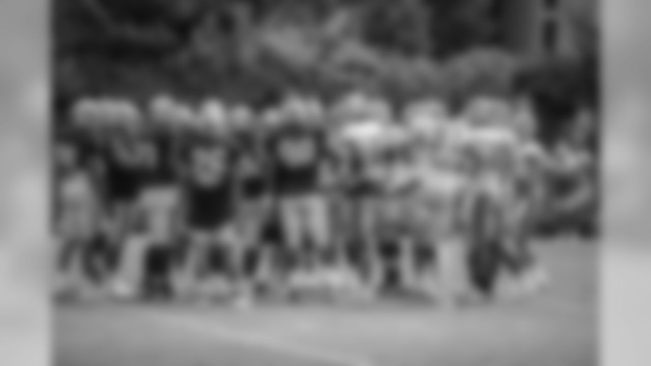 Detroit Lions and Oakland Raiders joint training camp practice on Tuesday, Aug. 7, 2018 in Napa, Calif. (Detroit Lions via AP)