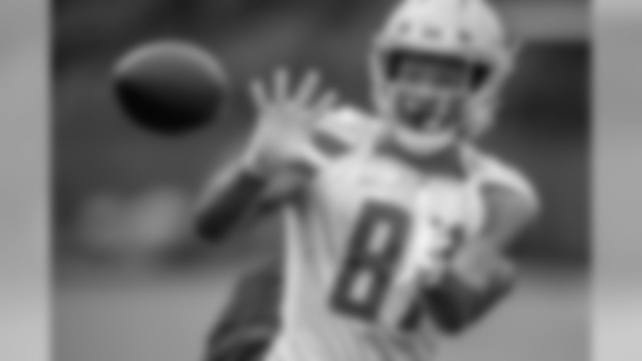 Detroit Lions wide receiver Jordan Smallwood (87) during Day 2 of minicamp on Wednesday, June 5, 2019 in Allen Park, Mich. (Detroit Lions via AP)