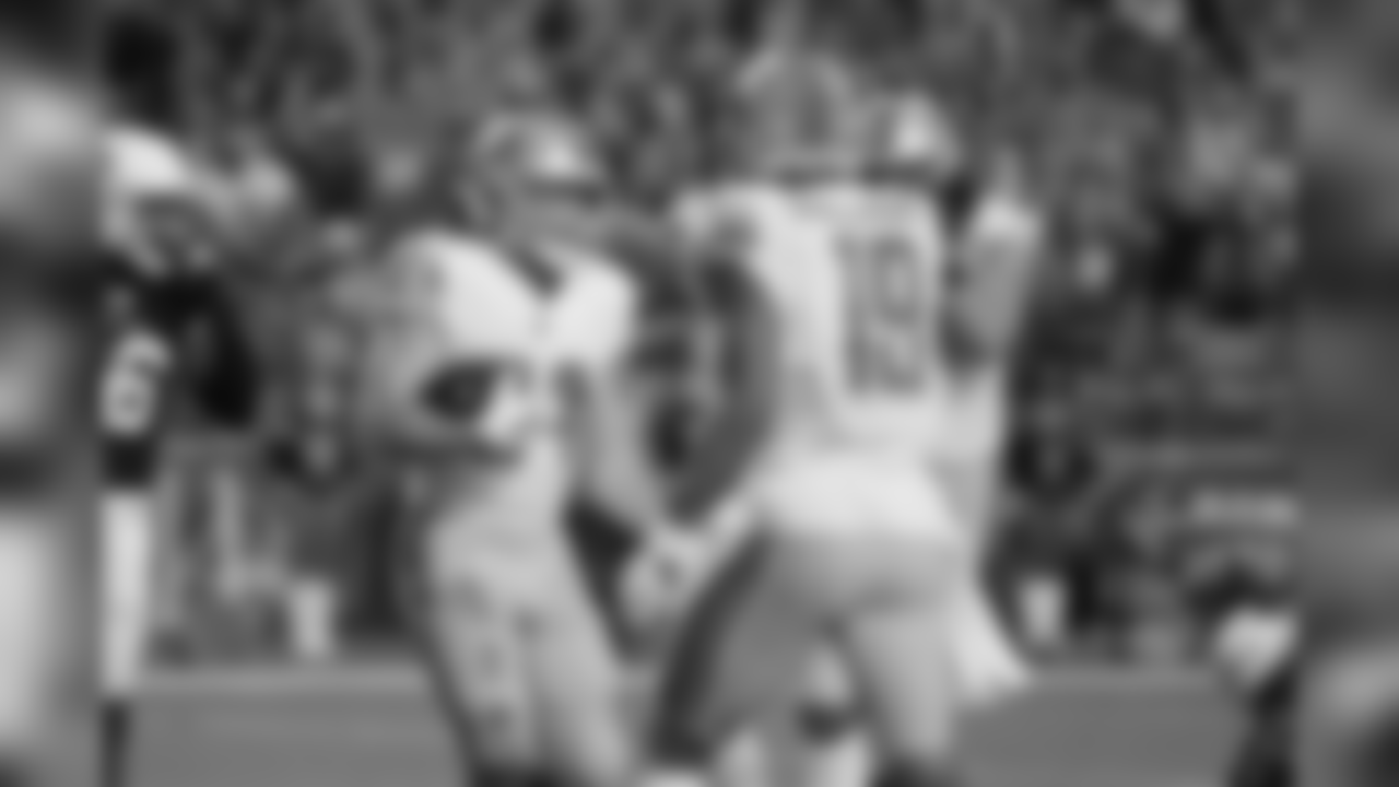 Detroit Lions running back Zach Zenner (34) celebrates a touchdown run during a NFL football game against the Arizona Cardinals on Sunday, Dec. 9, 2018 in Glendale, Ariz. (Detroit Lions via AP).