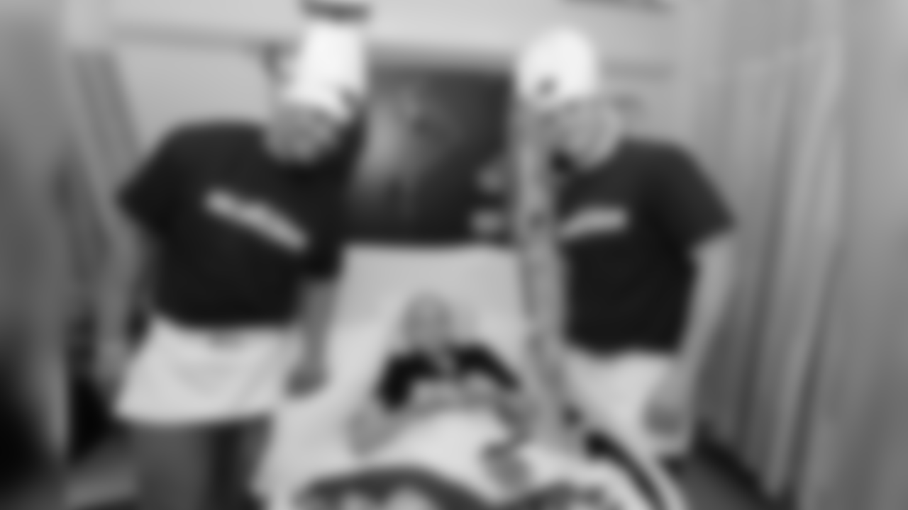 BOSTON, MA - MARCH 12: New England Patriot's Derek Rivers (L) and Ryan Izzo visit with Jacob at Boston Children's Hospital March 12, 2019 in Boston, Massachusetts. (Photo by Darren McCollester/Getty Images for Boston Children's Hospital)
