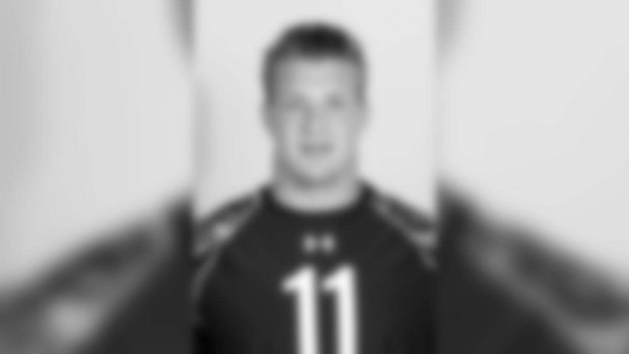 Rob Gronkowski of Arizona poses for a headshot during the 2010 NFL Scouting Combine at Lucas Oil Stadium in Indianapolis, Ind. on Feb. 27, 2010.