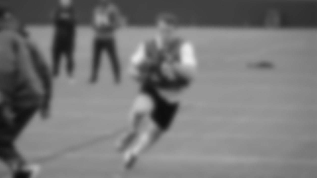 California running back Patrick Laird (14) participates in the Oakland Raiders Local Pro Day at the Oakland Raiders Practice Facility, Thursday, April 11, 2019, in Alameda, Calif.