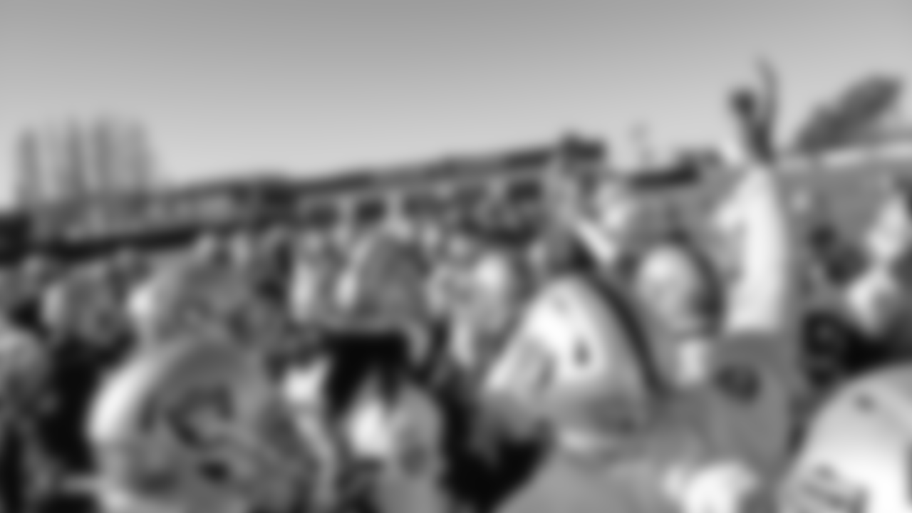 Oakland Raiders players and coaches on the field for practice at the Oakland Raiders Practice Facility, Thursday, December 6, 2018, in Alameda, California.