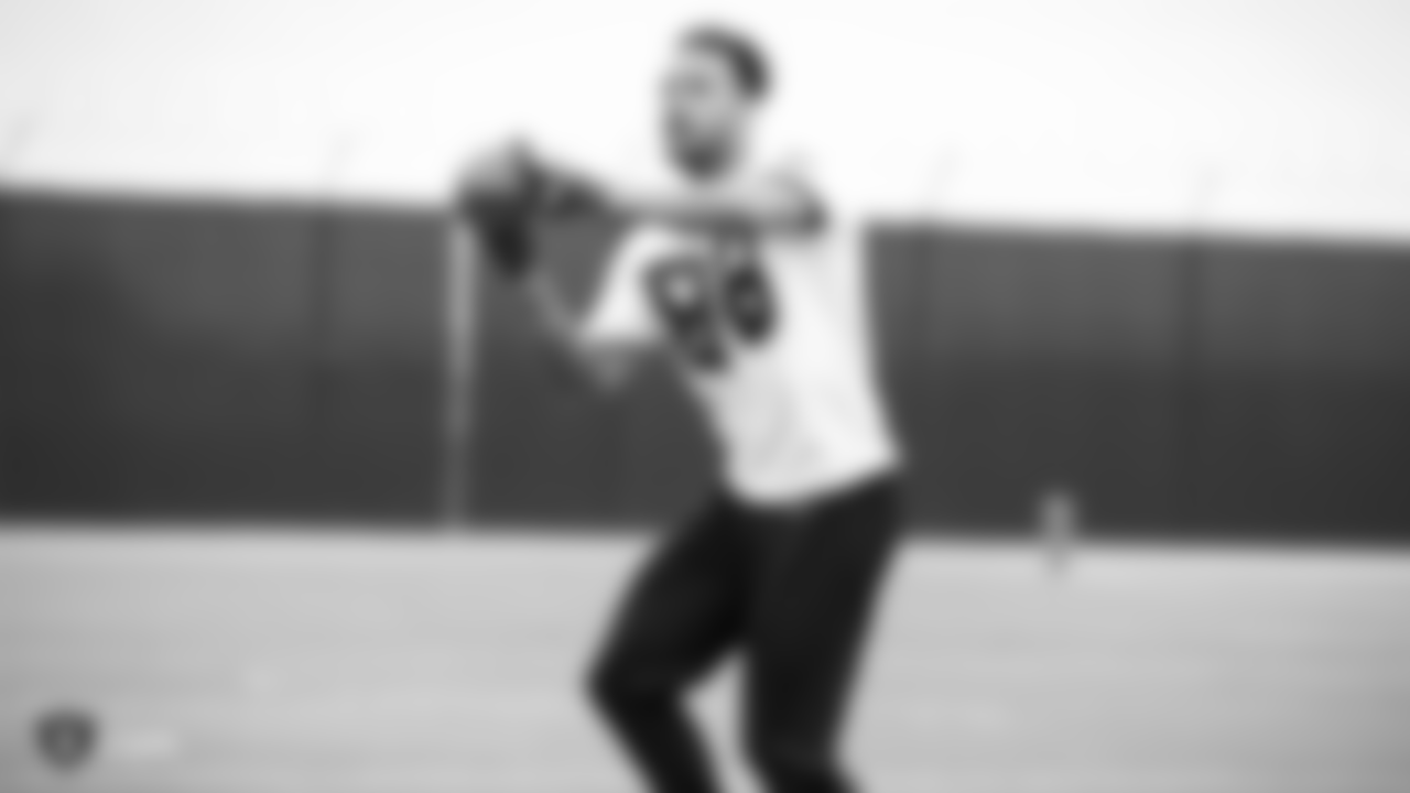Raiders wide receiver Marcell Ateman (88) at a workout during phase two of the offseason program at the Raiders Practice Facility in Alameda, Calif.
