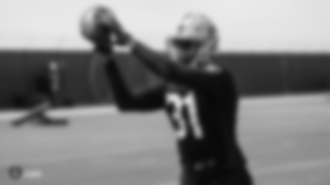 Raiders cornerback Isaiah Johnson (31) at an Organized Team Activity (OTA) at the Raiders Practice Facility in Alameda, Calif.