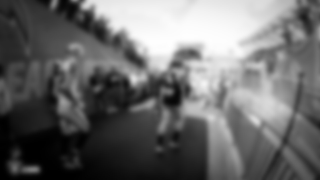 Oakland Raiders wide receiver Jordy Nelson (82) and running back Marshawn Lynch (24) introduced onto the field before the Oakland Raiders regular season game against the Los Angeles Chargers at StubHub Center, Sunday, October 7, 2018, in Carson, California. The Oakland Raiders lost 26-10.
