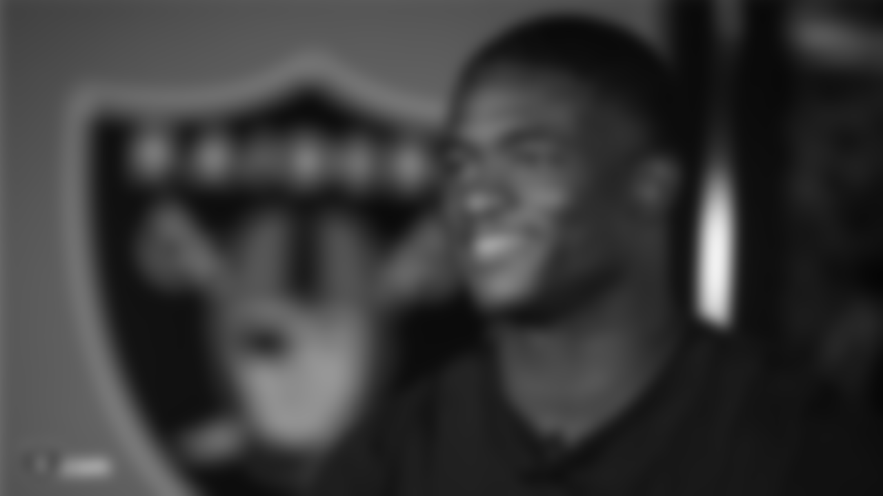 Raiders cornerback Trayvon Mullen arrives to the Raiders Practice Facility before the start of Rookie Minicamp in Alameda, Calif.