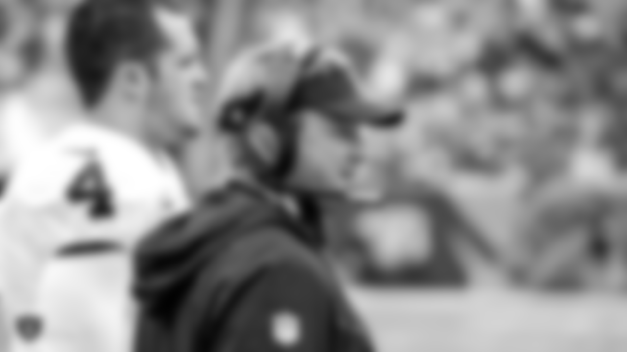 Oakland Raiders head coach Jon Gruden during the Oakland Raiders regular season game against the Cincinnati Bengals at Paul Brown Stadium, Sunday, December 16, 2018, in Cincinnati, Ohio. The Oakland Raiders lost 30-16.