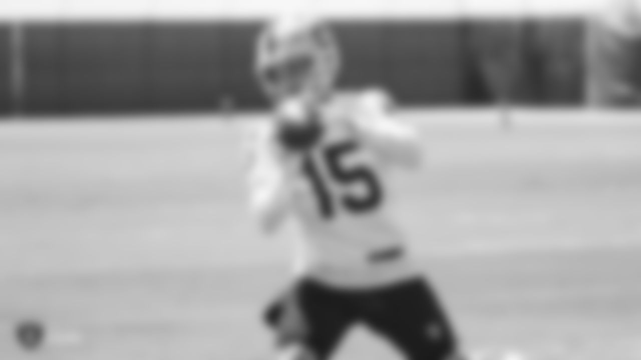 Oakland Raiders wide receiver Ryan Switzer (15) at an Organized Team Activity (OTA) at the Oakland Raiders Practice Facility, Monday, June 4, 2018, in Alameda, California.