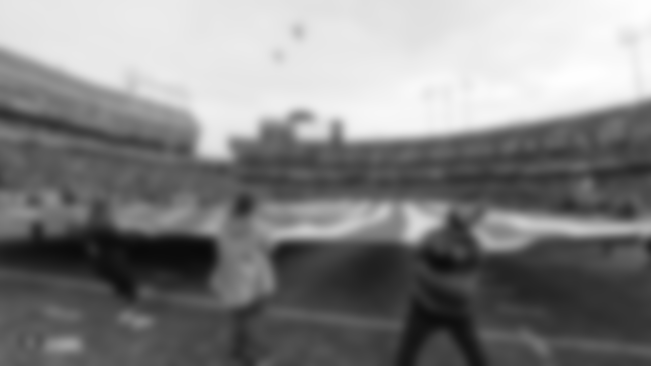 The American flag is displayed by season ticket members on the field during the national anthem before the Oakland Raiders regular season game against the Pittsburgh Steelers at Oakland-Alameda County Coliseum, Sunday, December 9, 2018, in Oakland, California The Oakland Raiders won 24-21.