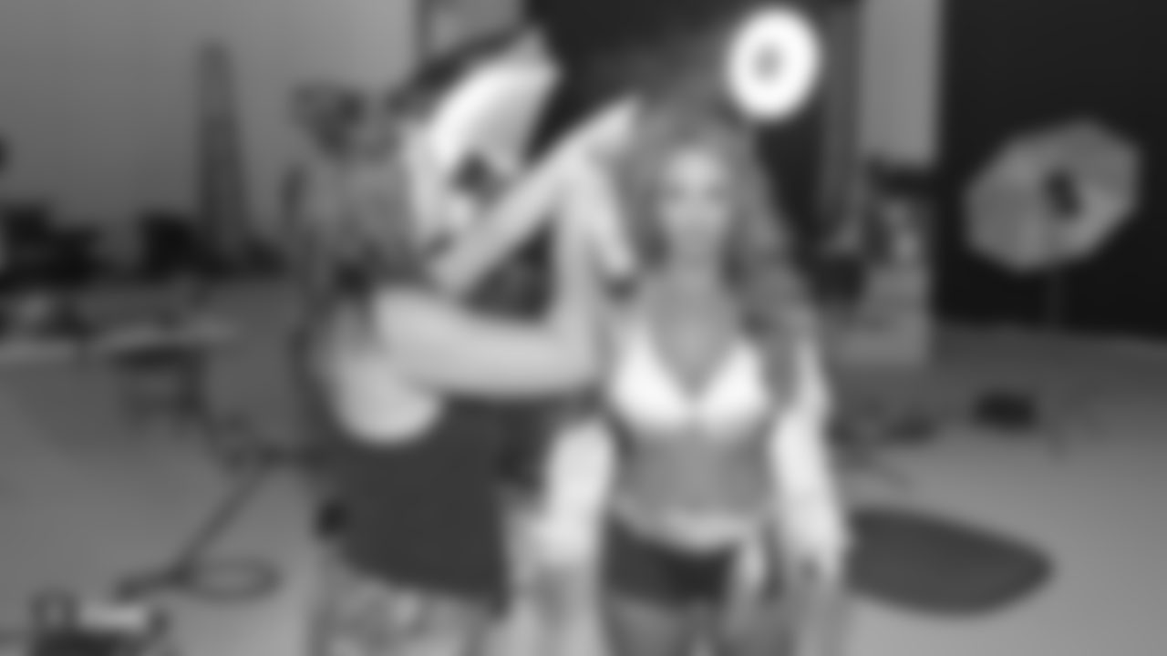 Raiderette Angel during their media day shoots at Goal Line Productions, Sunday, July 1, 2018, in Pleasanton, California.