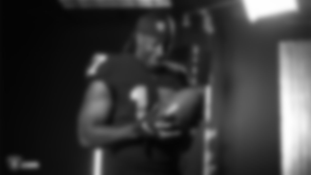 Behind the scenes from the Oakland Raiders media day, Monday, June 10, 2019, at the the Oakland Raiders Practice Facility in Alameda, Calif.
