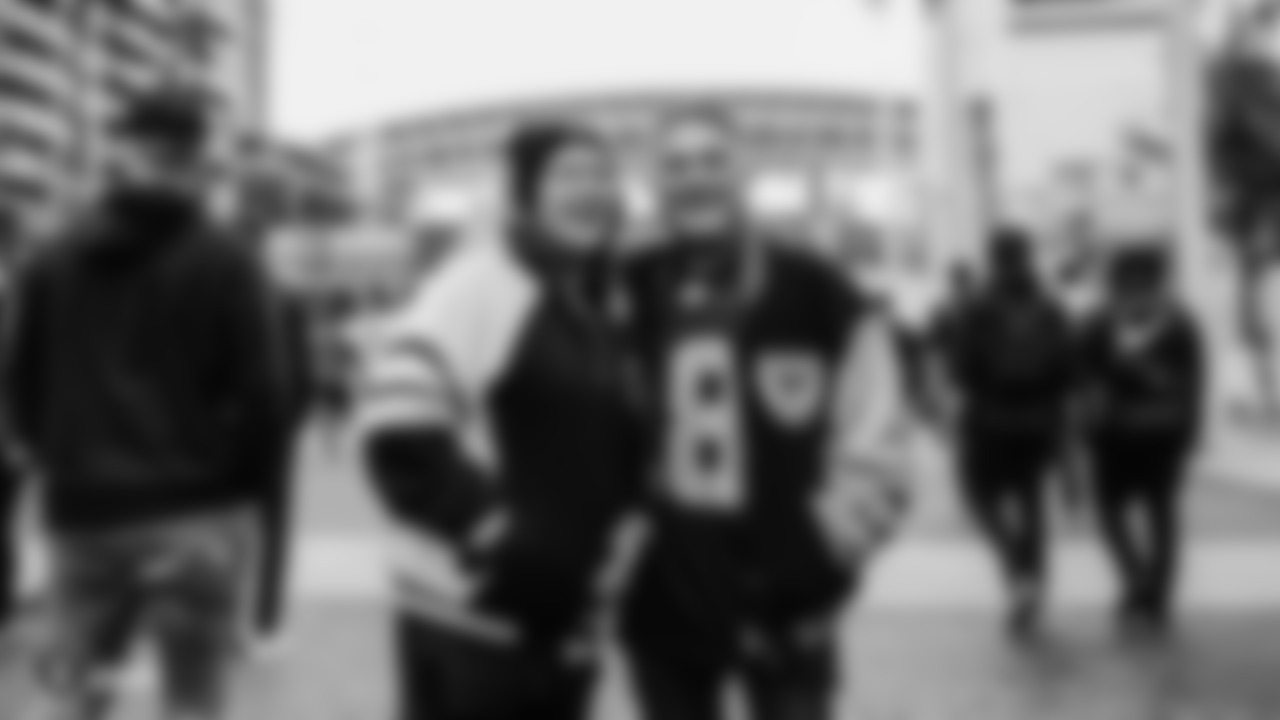 Raiders fans before the Oakland Raiders regular season game against the Seattle Seahawks at Wembley stadium on October 14th, 2018, in London, United Kingdom. The Oakland Raiders lost 27-3.
