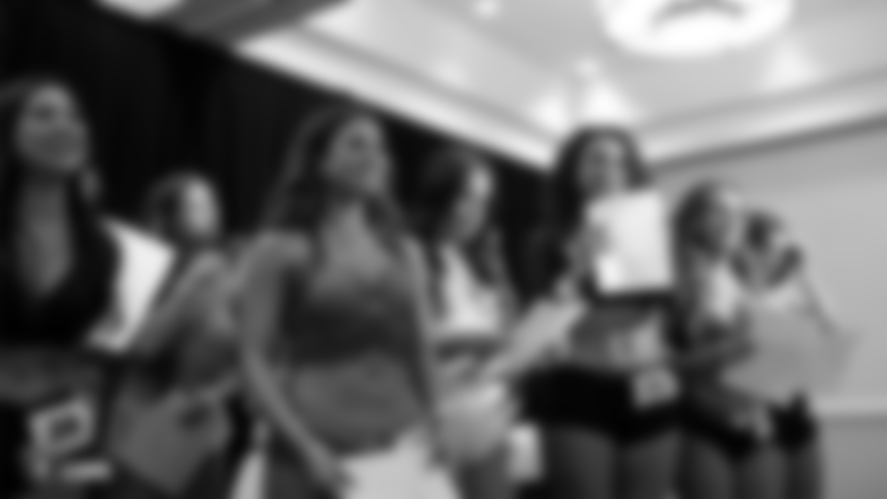 Raiderettes contestants during the preliminary and semifinal rounds of auditions in Oakland, Calif.