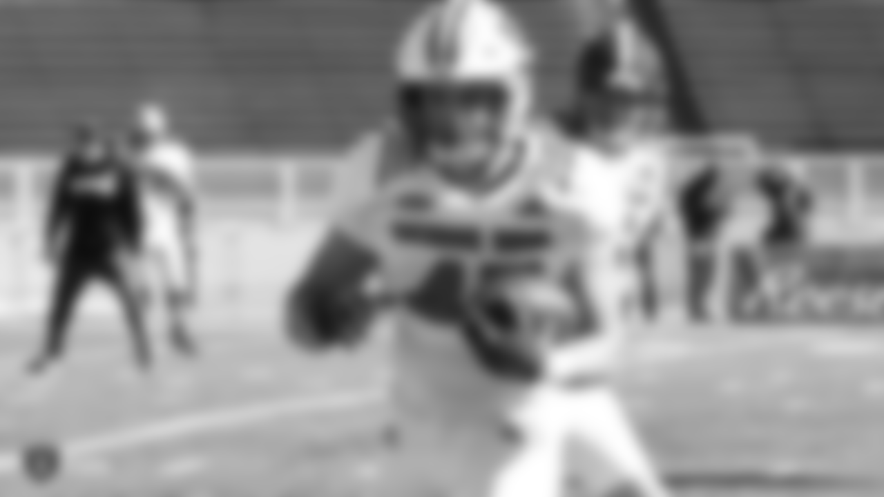 Wisconsin running back Alec Ingold (45) at a practice on Day 3 of the 2019 Senior Bowl at Ladd-Peebles Stadium, Thursday, January 24, 2019, in Mobile, Alabama.