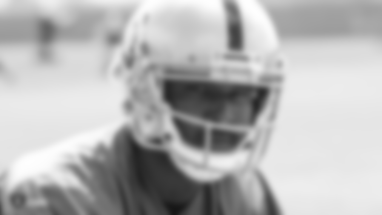 Oakland Raiders quarterback EJ Manuel (3) at an Organized Team Activity (OTA) at the Oakland Raiders Practice Facility, Wednesday, June 6, 2018, in Alameda, California.