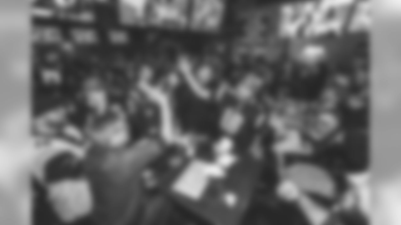 Big Wangs in North Hollywood hosts Los Angeles Rams fans, NFL Legend Jackie Slater, Cheerleaders and team mascot Rampage for an NFC Championship game watch party to cheer on their Los Angeles Rams defeat the New Orleans Saints, 26-23 to advance to Super Bowl LIII. (Will Navarro/Rams)