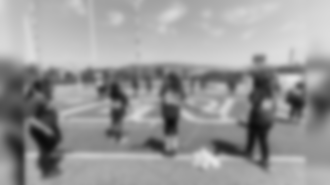 In partnership with the American Heart Association, the Los Angeles Rams host their 4th annual PLAY 60 Field Day for more than 1,000 youth from 23 different schools across the Los Angeles region. Los Angeles Rams Cheerleaders and Rampage join the events with special guests. Friday, May 03, 2019, Agoura Hills, CA. (Will Navarro/Rams)