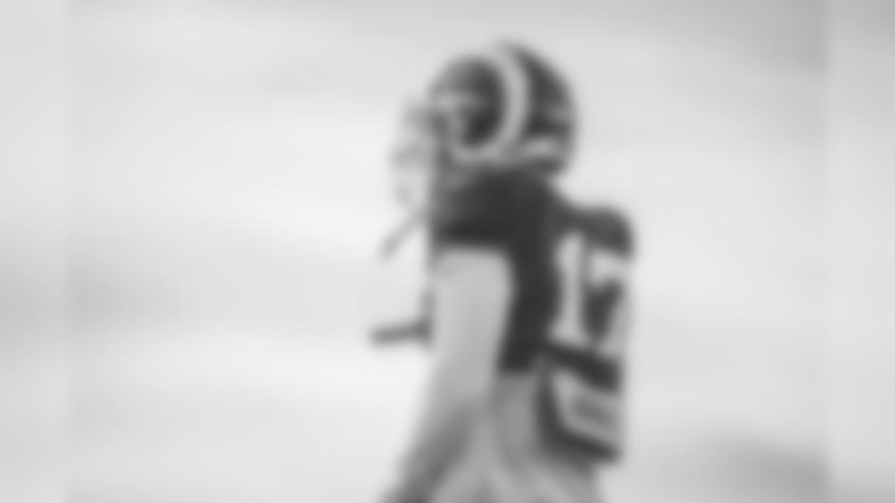 Wide receiver (17) Robert Woods of the Los Angeles Rams practices, Thursday, November 1, 2018, in Thousand Oaks, CA. (Jeff Lewis/Rams)