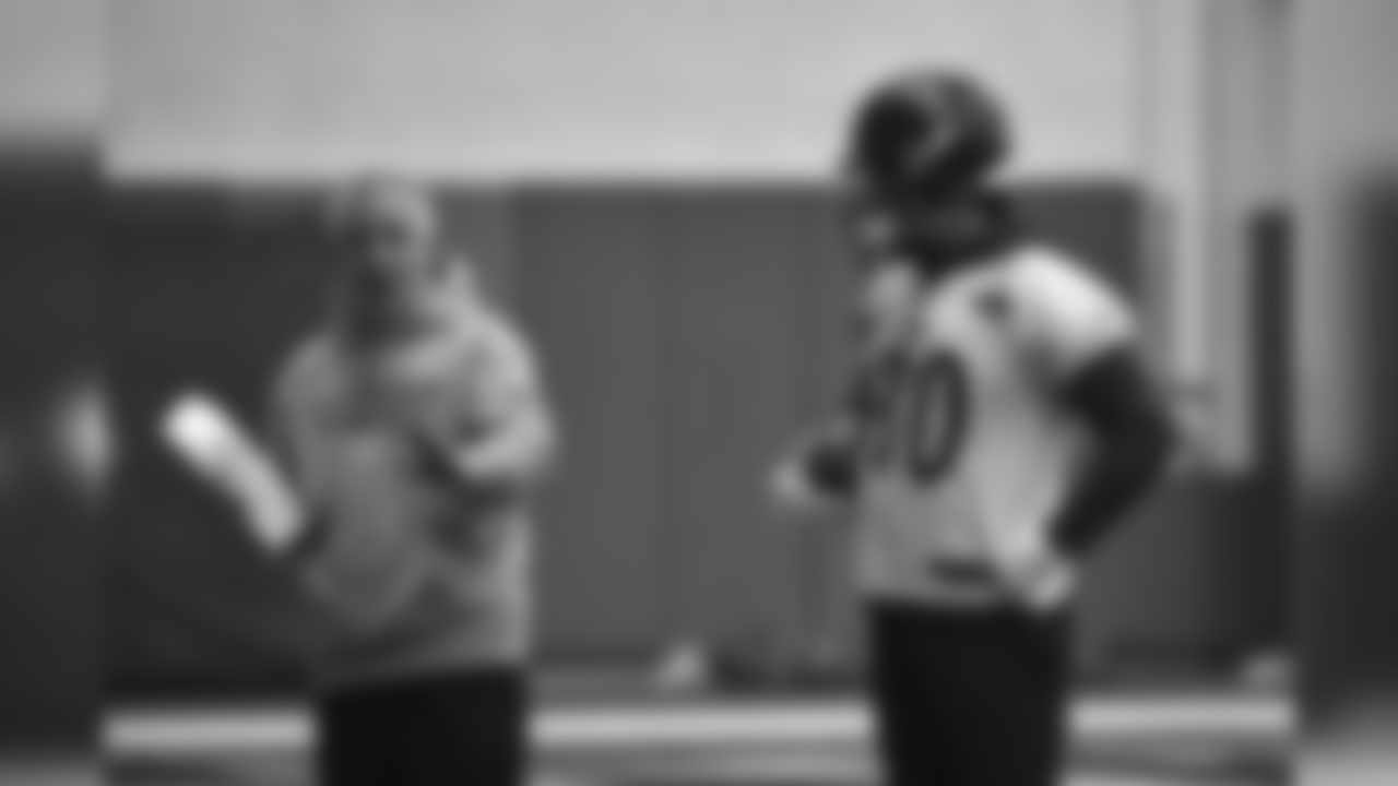 The Pittsburgh Steelers practice at the UPMC Rooney Sports Complex.